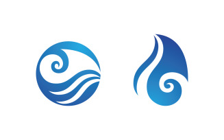 Water drop Plumbing Logo Template vector illustration v.122