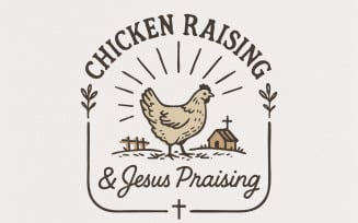 Chicken Raising PNG, Jesus Praising Instant Download, Chicken Gifts, T-shirt Design, Tee Gifts,