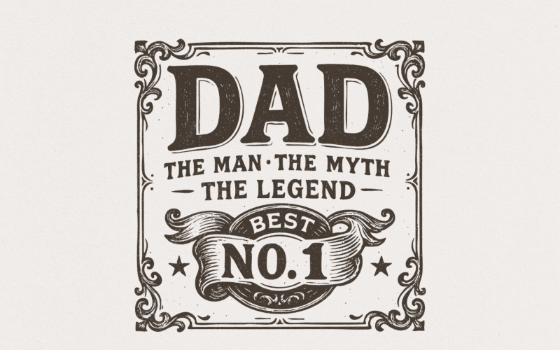 Father's Day png, Dad png, Best Dad Ever, Whiskey Label, Daddy png, Funny Dad png, POD, Silhouette, Illustration