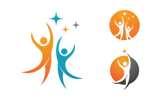 Healthy life Human fit sport logo sign illustration v.103