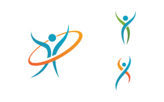 Healthy life Human fit sport logo sign illustration v.108