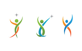 Healthy life Human fit sport logo sign illustration v.94