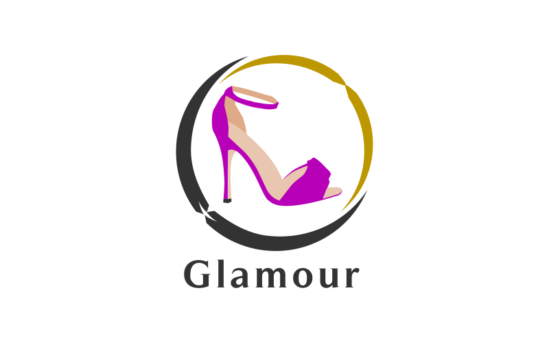 High Heels Ladies shoes Logo Logo Template