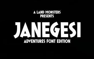 JANEGESI Font | Japanese Abstract Adventure Typeface