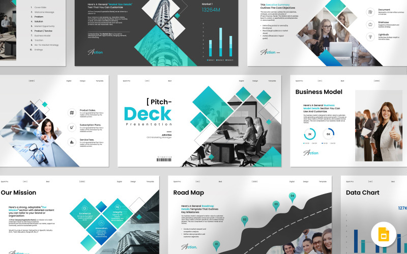 Pitch Deck Google Slides Presentation PowerPoint Template