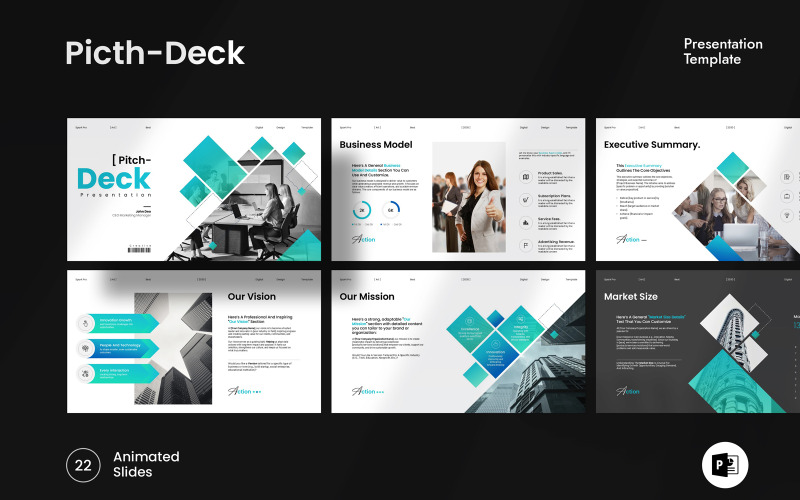 Pitch Deck Presentation Powerpoint PowerPoint Template