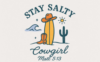 Stay Salty PNG, Coastal Cowgirl PNG, Fisherman Aesthetics, Summer Shirt PNG, Sunkissed Cowgirl,