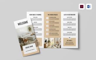 Airbnb Welcome Guide Trifold Brochure