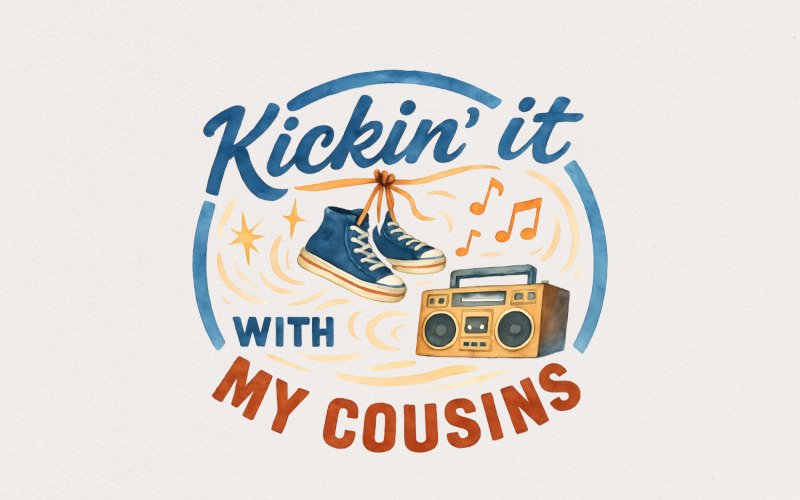 Cousin png, Kickin it png, Family Reunion png, Family Shirt, Family png, Cousin Crew png, Reunion Illustration