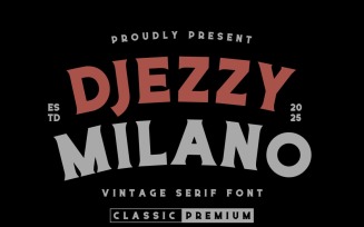 Djezzy Milano Vintage Serif Premium Font