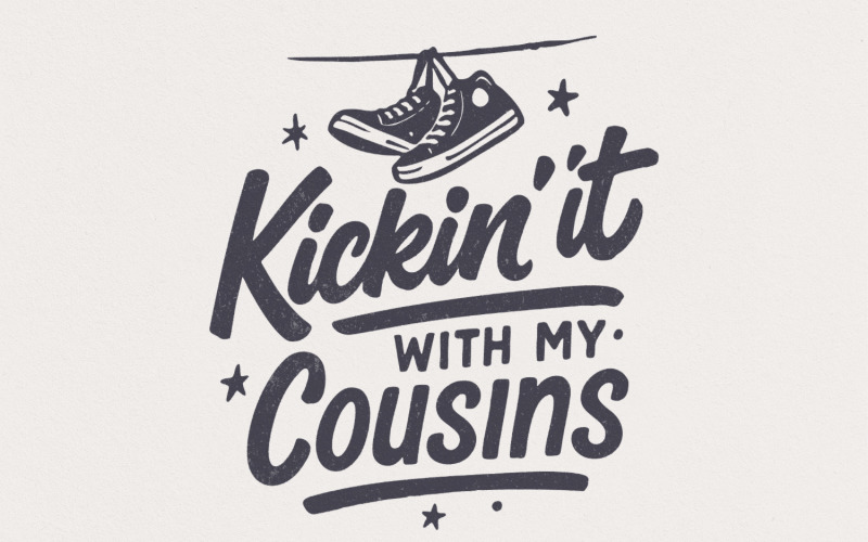 Kickin it png, Family Reunion png, Cousin png, Family png, Family Reunion Shirt, Cousin Crew png, Illustration