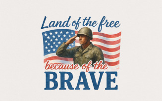 Land of the Free PNG, Patriotic Sublimation Design, Independence Day PNG, 4th of July PNG, Memorial