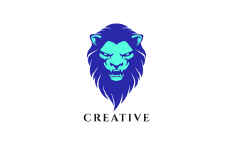 Lion Head Modern Logo Design
