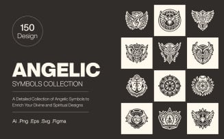 Modern Angelic Symbols Art Set