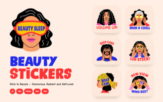 Modern Beauty Stickers Art Set