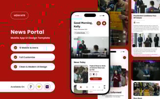 Newsly - News Portal Mobile App Design Template
