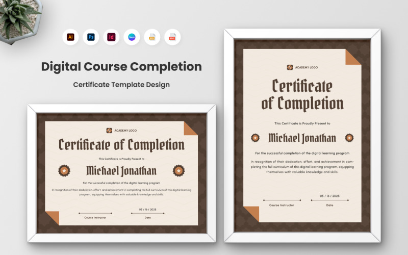 Professional Online Course Certificate Certificate Template