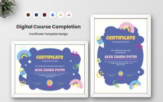 Stylish Course Completion Certificate
