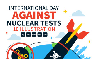 10 Day of Against Nuclear Tests Illustration
