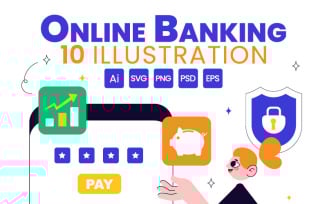 10 Online Banking Illustration
