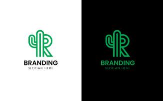 Letter R cactus business logo-917