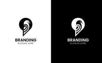 Pin Bird iconic brand logo-919