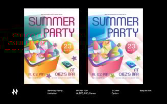 Summer Party Invitation Template