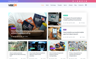Vibe24 - News & Magazine Joomla Template