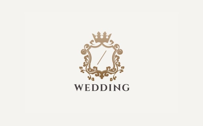 Wedding Crest Luxury Logo Logo Template