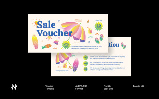 Yellow Summer Sale Voucher Template