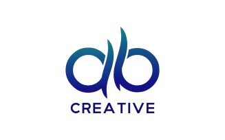 AB Letter Initials Logo Design Template