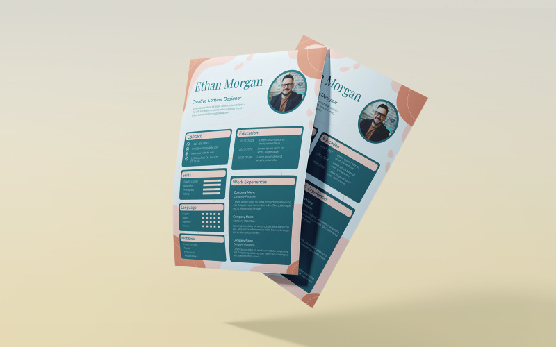 Modern Creative Resume CV Template Corporate Identity