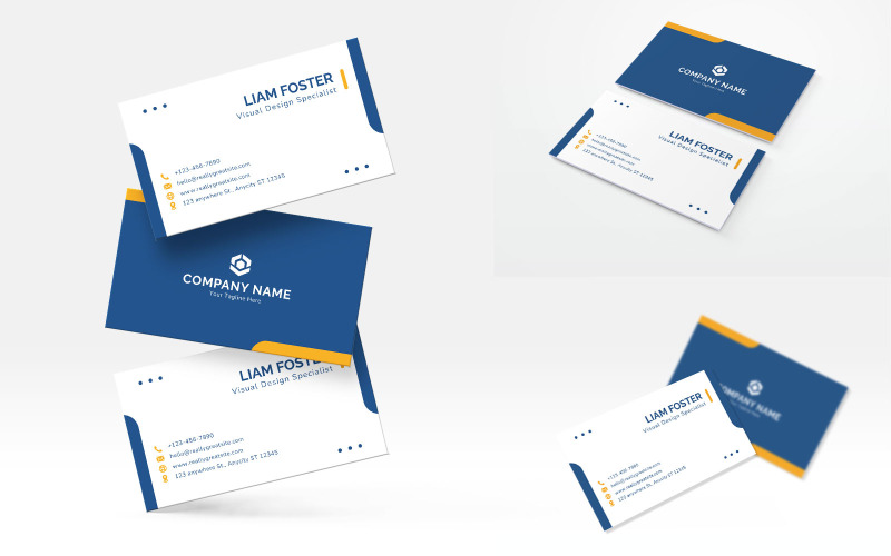 Modern Professional Corporate Business Card Corporate Identity