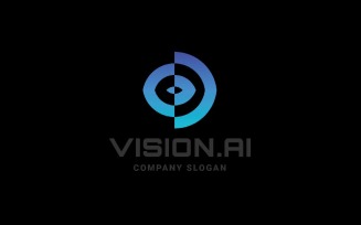 Vision Ai Eye Logo Template