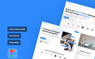 Deltify - Digital Marketing Agency Figma Template