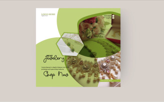 Elegant Jewelry sale social media post design template