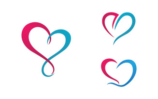 Human care adoption group network and social logo design vv.45