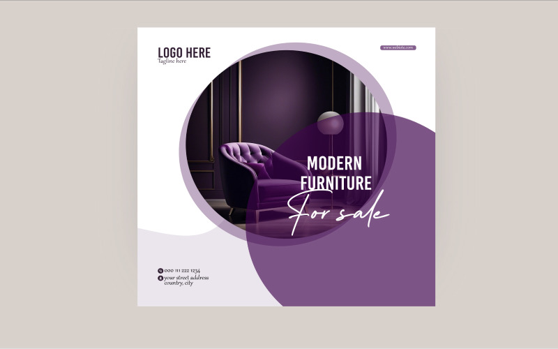 Modern Furniture sale Instagram Post design Social Media
