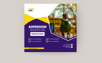 School Admission instagram post design