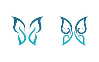 Beauty Butterfly simple Vector icon logo design template v.10