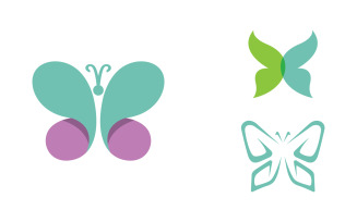 Beauty Butterfly simple Vector icon logo design template v.4