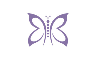 Beauty Butterfly simple Vector icon logo design template v.6