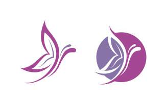 Beauty Butterfly simple Vector icon logo design template v.7