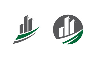 Business growth Finance concept logo illustration design v.55