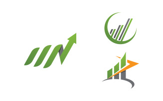 Business growth Finance concept logo illustration design v.64