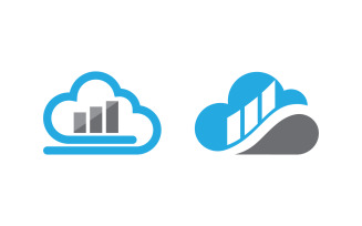 Business growth Finance concept logo illustration design v.66