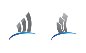 Business growth Finance concept logo illustration design v.67