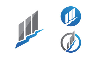 Business growth Finance concept logo illustration design v.68