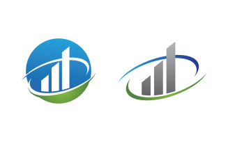 Business growth Finance concept logo illustration design v.69