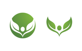 Healthy life Human fit sport logo sign illustration v.123